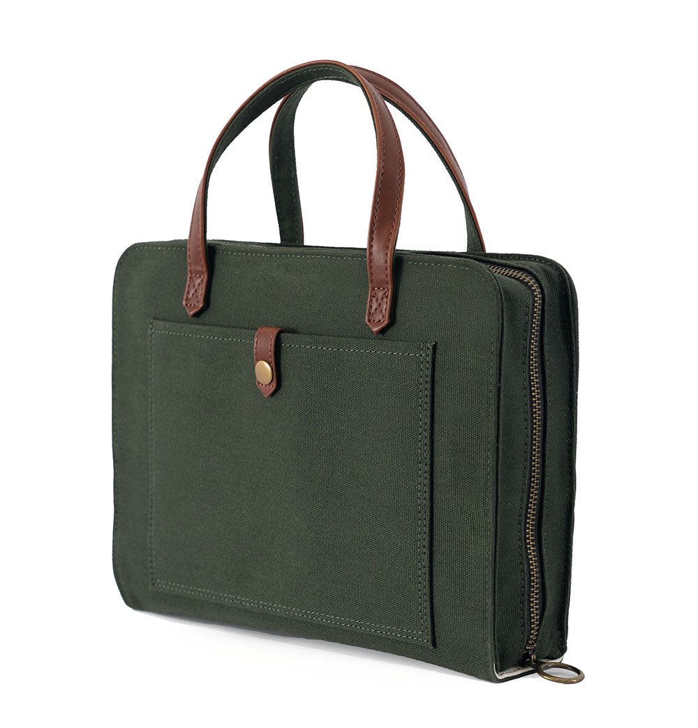 Green Canvas Bible Cover