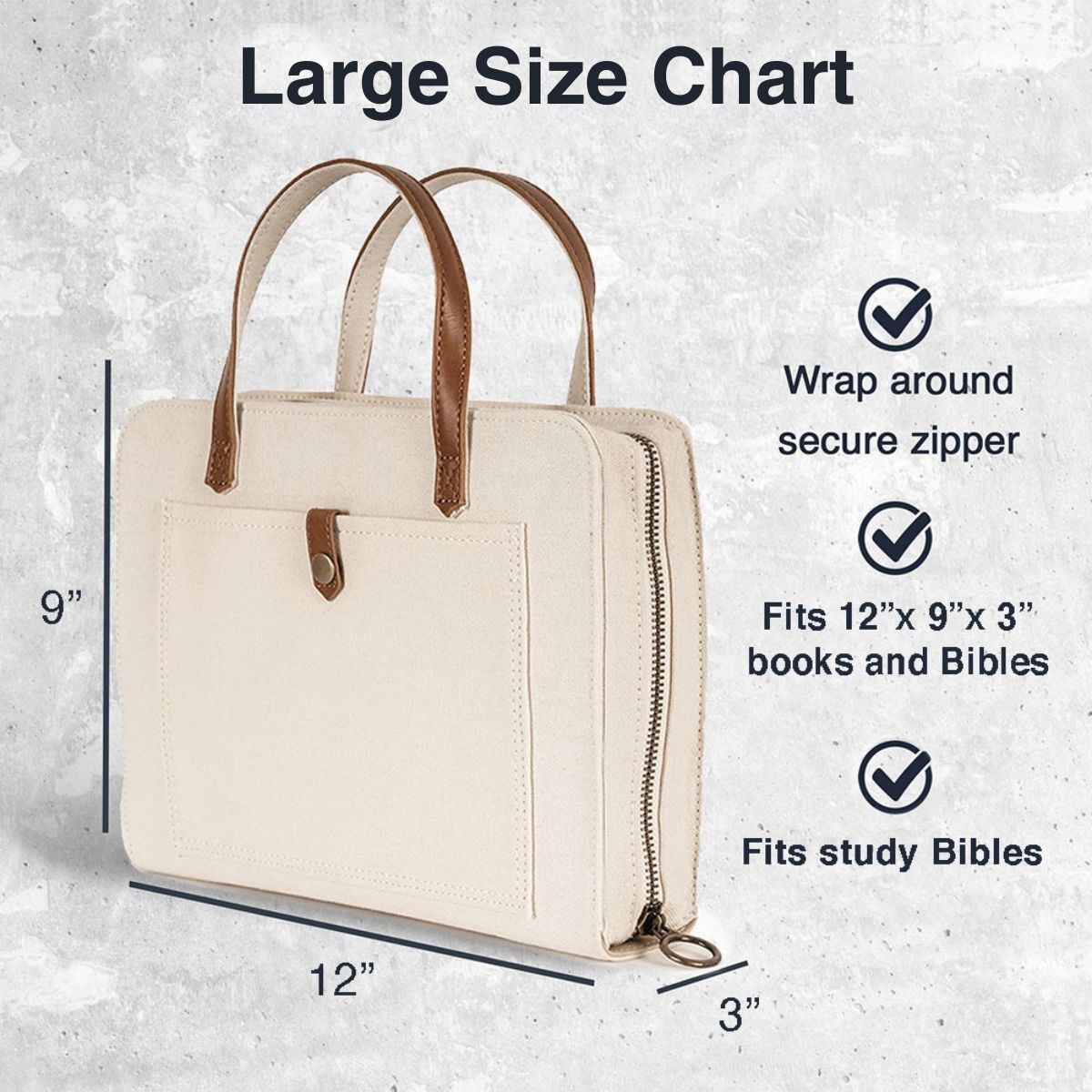 White Canvas Bible Cover