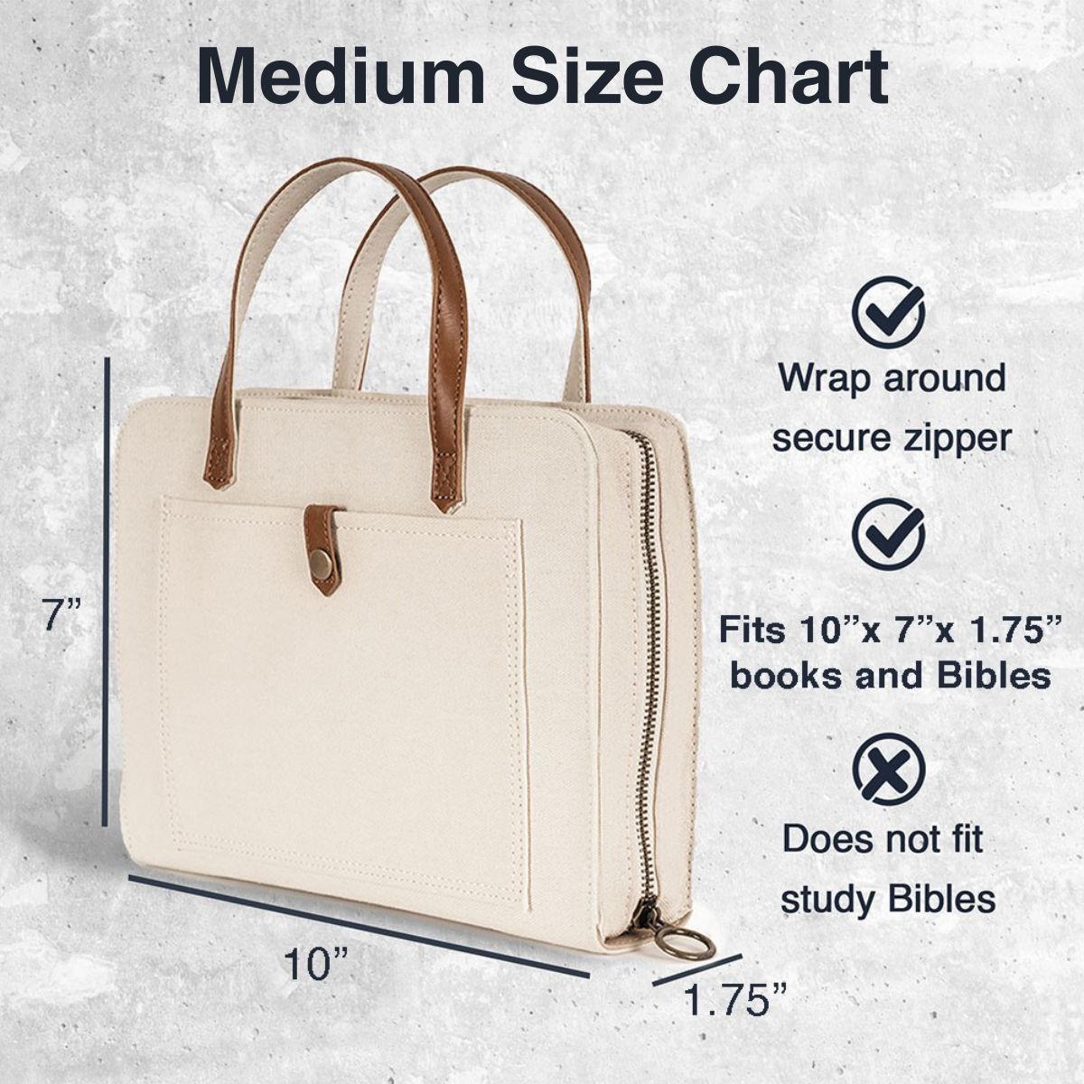 White Canvas Bible Cover