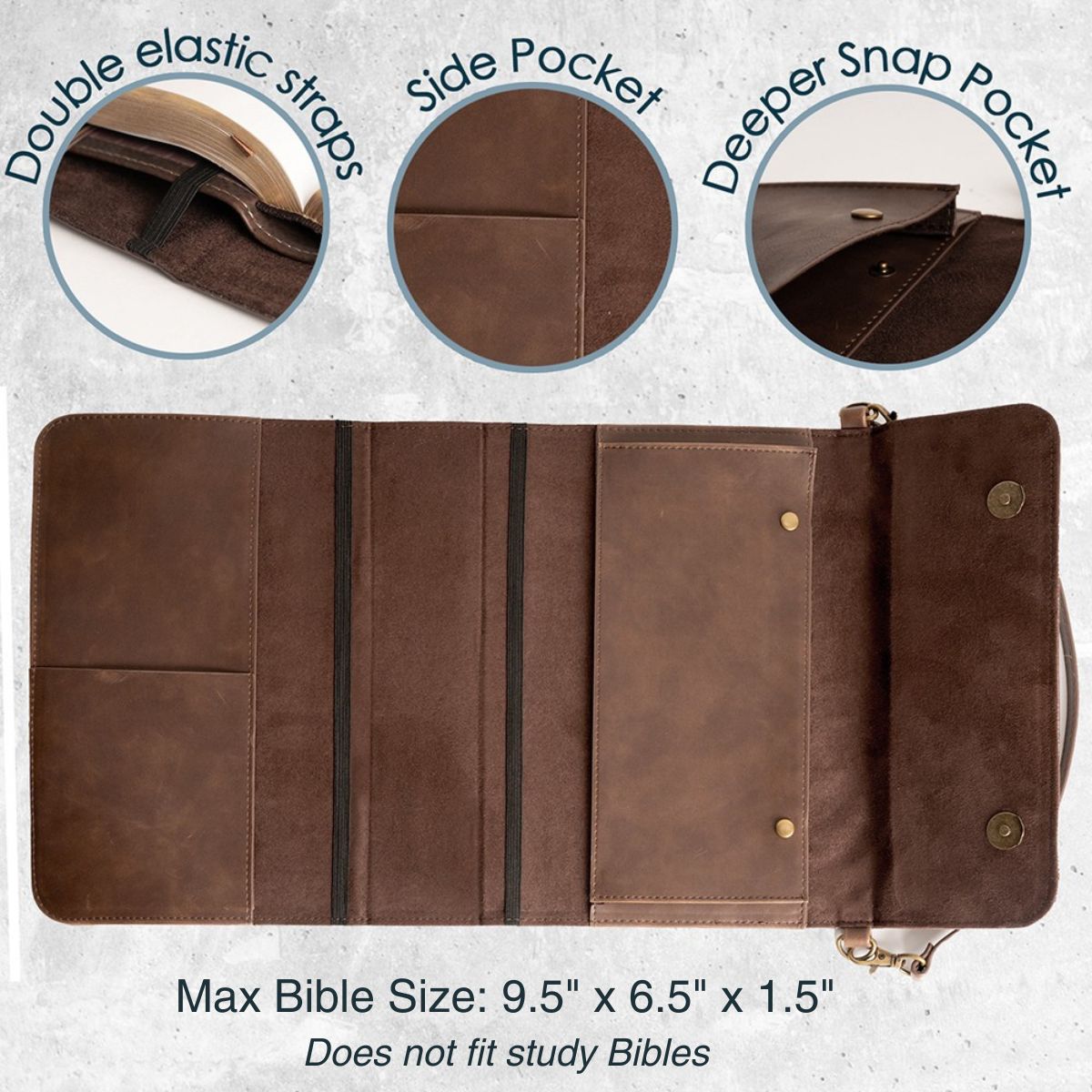 Brown Rustic Leather Bible Cover