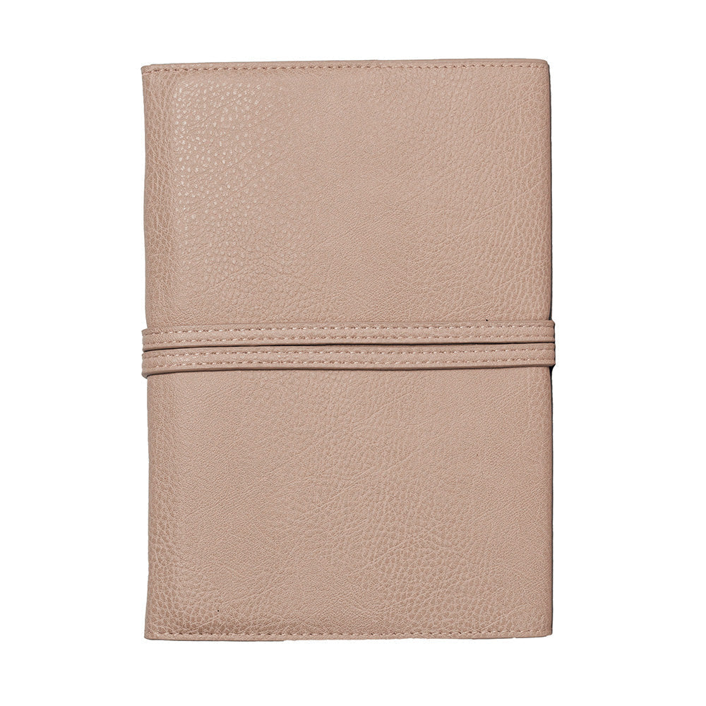 Taupe Leather Wrap Journal