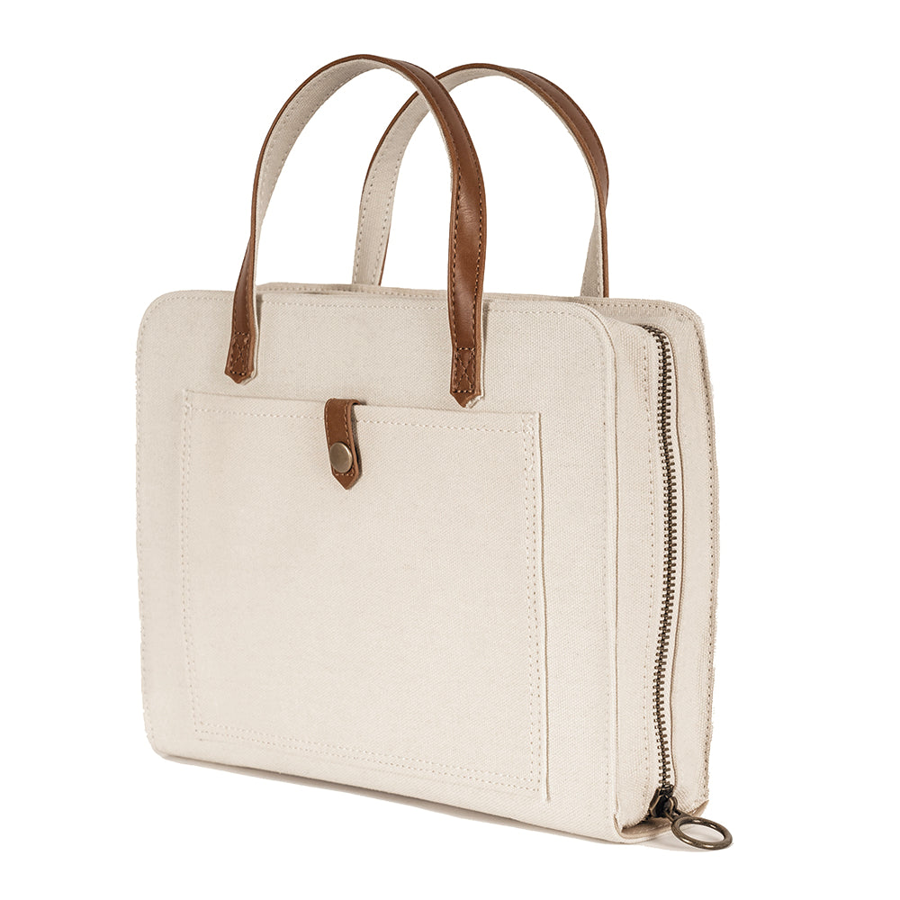 White Canvas Bible Cover