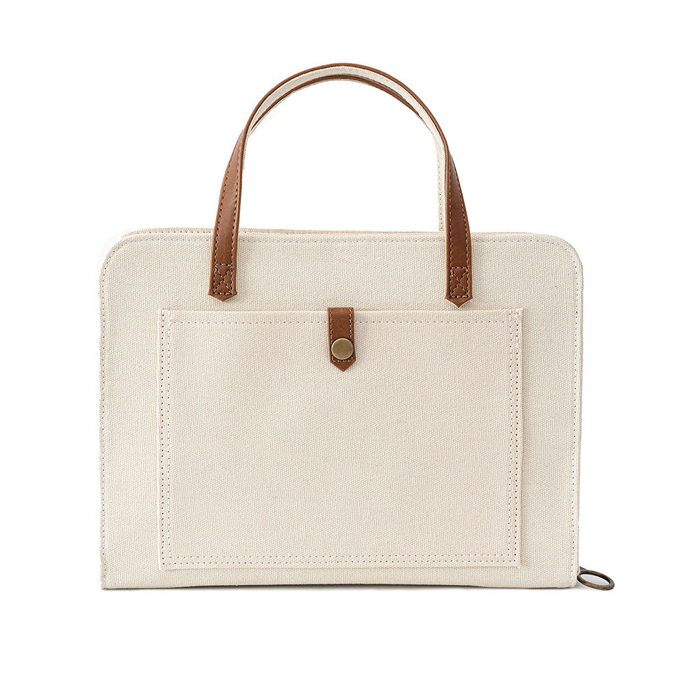 White Canvas Bible Cover