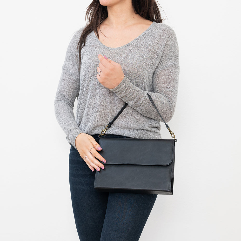 Black Rustic Leather Bible Cover