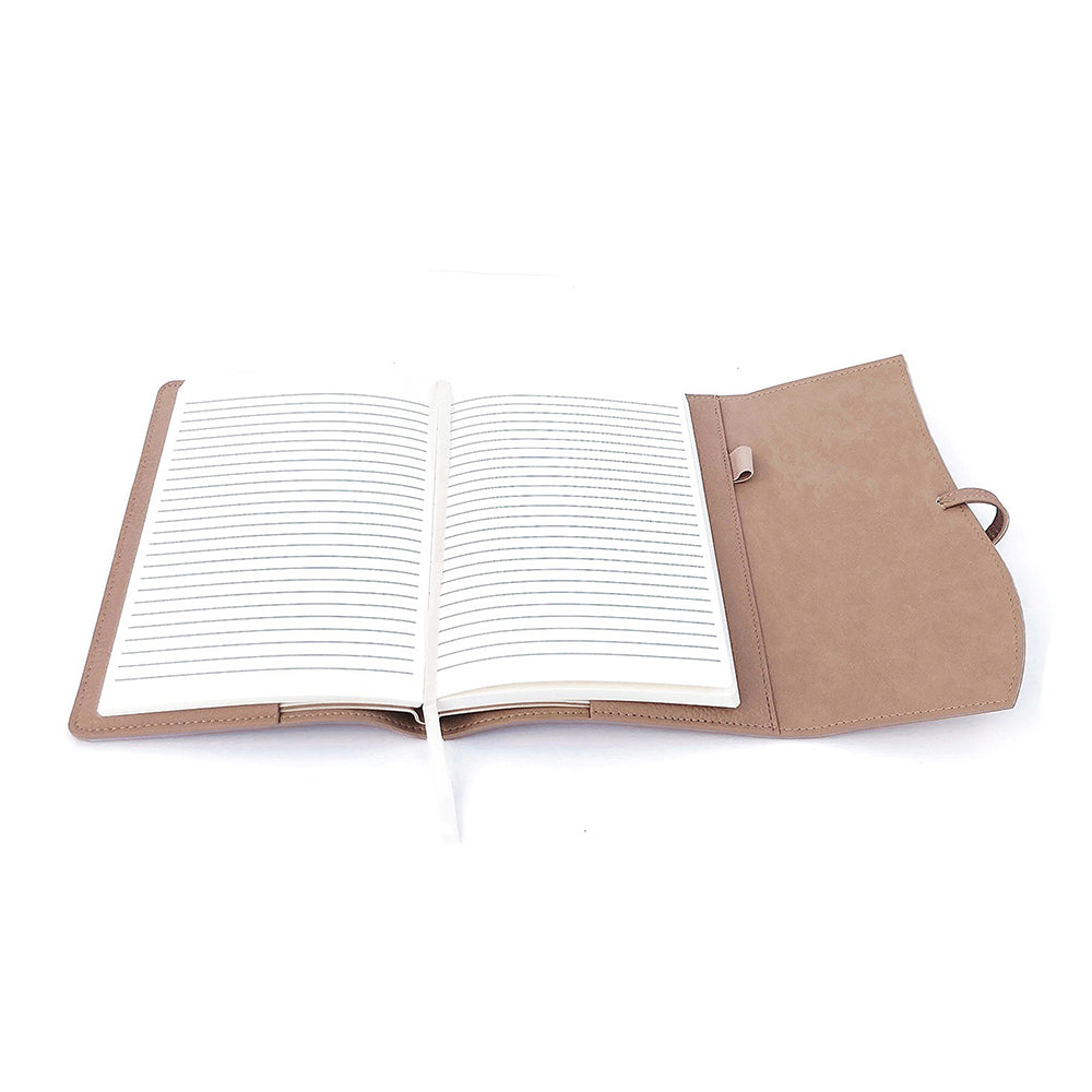 Taupe Leather Wrap Journal