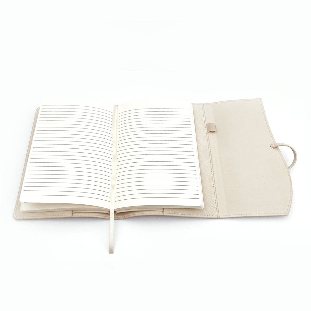 White Wrap Leather Journal