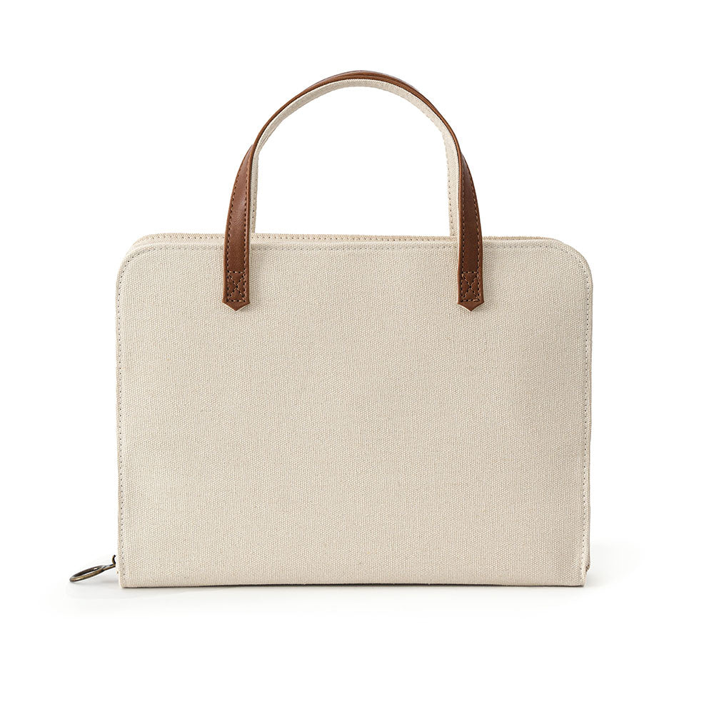 White Canvas Bible Cover